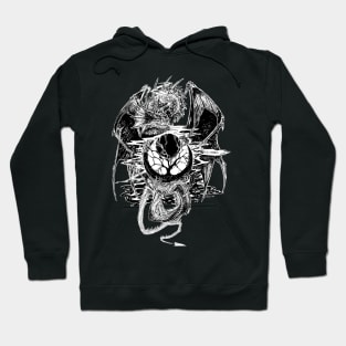 Tree of Life Dragon (black and white) Hoodie